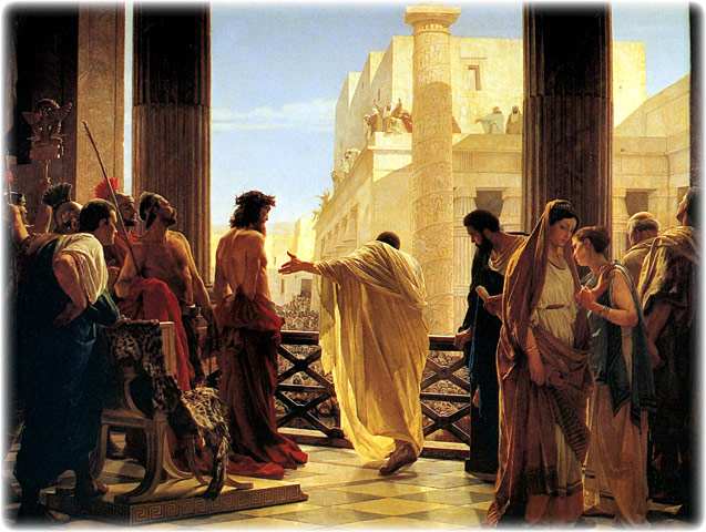 “Ecce Homo” (“Here Is the Man”), original oil painting on canvas by Antonio Ciseri, 1821-1891